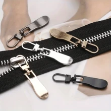 Wellenförmige abnehmbare Metallreißverschlusszipper, Ersatz-Reißverschlussgleiter für Taschen, Schuhe, Kleidung, DIY Nähzubehör - Verschiedenfarbig - Übersicht 4