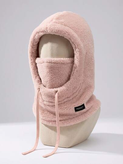 1 pieza Pasamontañas de forro polar unisex para otoño/invierno, máscara de esquí, gorro de invierno para mujer, protector facial cálido, gorro de punto grueso, adecuado para uso diario, esquí, senderismo, pesca, etc.