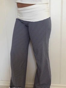 Fold Over Yoga Pants For Women Contrast Color Low Rise Straight Leg Sweatpants Y2k Stretchy Loose Gym Lounge Leggings Comfy Wide Leg Pajama Pants Flared Leggings - 黑色 - 查看 3