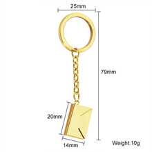 1pc Customized Engraved Keychain With Loving Message, Personalized Envelope Keychain, Love Letter, Best Gift For Dad, Husband, Christmas