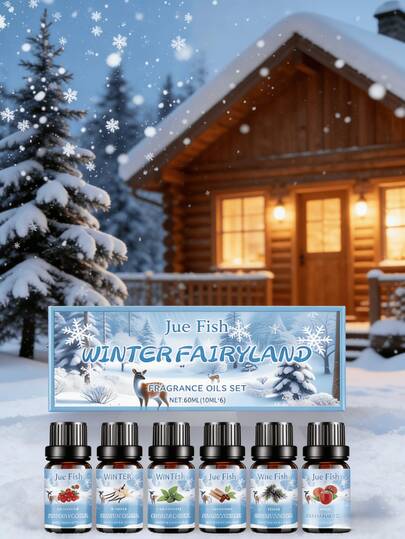 Winter Aromatic Essential Oil Set, Humidifier, Aromatherapy Essential Oil, Fresh Air, Women's Car Fragrance, Women's Perfume Moisturizer, Diffuser, Fresh And Natural Humidifying Essential Oil, Long-Lasting Aromatic Essential Oil Perfume. The Best Choice For Giving To Friends And Family