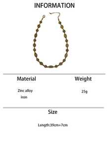 1pc Vintage Boho Style Spiral Floral Creative Simple Fashionable Versatile Women's Chain Necklace - Necklace - View 12