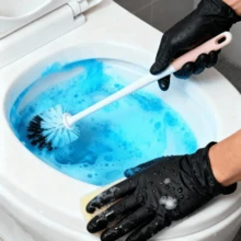 100pcs Disposable Nitrile Gloves, 100 Pieces In Black, 5-Mil Ultra-Durable And Thickened, Latex-Free And Powder-Free, Waterproof And Tear-Resistant, Suitable For Kitchen Cleaning, Tattooing, Pet Grooming, Beauty Salons, Housework, And Outdoor Cleaning. - 100片(L) - 查看 4