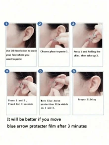 400pcs/160pcs/120pcs/80pcs/40pcs Instant Lifting & Firming Face Mask - Waterproof Transparent Sculpting Mask For Double Chin & Neck, Face Slimming, Alcohol-Free, Suitable For All Skin Types, Unisex, Upgraded Version, Face Lift Sticker, Physical Face Lifting Device, Transparent Invisible Bandage, Face Mask, Invisible Sticker - Multicolor - View 8
