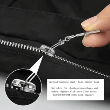 Wellenförmige abnehmbare Metallreißverschlusszipper, Ersatz-Reißverschlussgleiter für Taschen, Schuhe, Kleidung, DIY Nähzubehör - Verschiedenfarbig - Übersicht 10