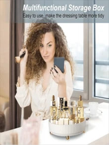 Organizador De Maquillaje De Carrusel 360 ° Cosméticos - Blanco - Ver 10
