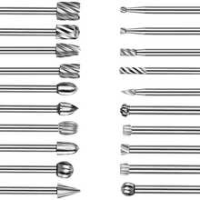Vmingo 20 pzs Fresa Madera Rotativa Carburo Mototool Juego Acero Hss. - Plateado - Ver 8