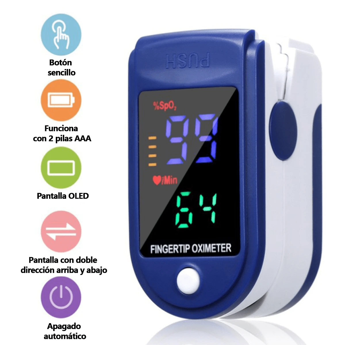 Oximeter & Accessories - Blue and White - View 1