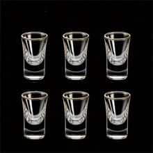 6pcs,12pcs 15ml/0.5oz Shot Cups, Creative Baijiu Cup Painted With Golden Small Wine Cup Set,15ml/0.5oz Shot Glass, For Bar, Pub, Club, Restaurant And Home Use, Drinkware - Clear - View 3