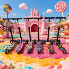 Regalo Navideño Niños  Patinete 3 Ruedas Ruedas Luminosas Vibrantes Equilibrado Ambiente Festivo Navideño Juguete Exclusivo - Multicolor - Ver 4