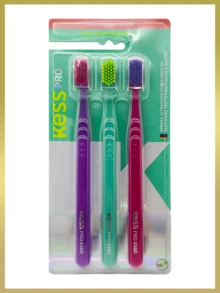 Kess Pro Pack 3 Toothbrushes 6580 (Ultra-Fine Bristles Made In Germany) - 6580 - 專業套裝 3 - 查看 2