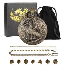 3pcs Dragon Pattern Metal Mini Polyhedral Dice Set With Watch Box - Perfect For (D&D) Tabletop RPG, (MTG), Personalized Christmas Gift For Boyfriend, Creative Gifts For Men, Teens - Multicolor - View 21