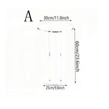 一套亚克力咖啡桌，易于组装，可拆卸沙发边桌，适用于卧室、客厅、咖啡厅 - 彩色 - 查看 8