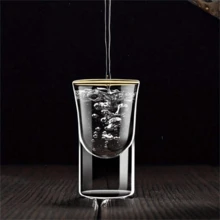 6pcs,12pcs 15ml/0.5oz Shot Cups, Creative Baijiu Cup Painted With Golden Small Wine Cup Set,15ml/0.5oz Shot Glass, For Bar, Pub, Club, Restaurant And Home Use, Drinkware - Clear - View 4