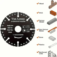 115*22*5mm/125*22*5mm Diamond Cutting Discs, Diamond Saw Blades For Cutting Iron, Steel Bars, Metal Plates, Aluminum And Other Materials - Black - View 5