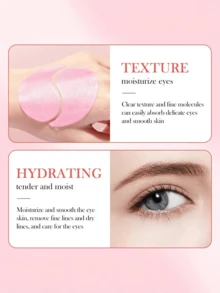 SADOER 60片玫瑰玻尿酸眼膜，对抗黑眼圈和眼袋，玫瑰胶原蛋白保湿抗皱眼贴，眼部护理面膜 - 多色 - 查看 5