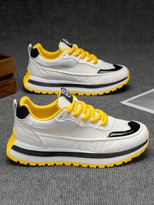 Retro Outdoor Sports Shoes With Comfortable Breathable Memory System, Molded PU Cushioning Base, Inheriting Classic Design Aesthetics - 黃色 - 查看 4