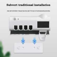 Toothbrush Holder Toothpaste Dispenser Solar Energy Bathroom Toothbrush Storage Box Multi-Function Storage Holder Home Bathroom Decor Back To School - 1 - Xem 4