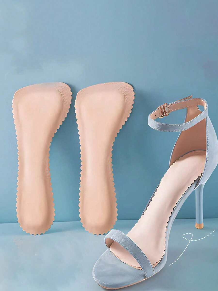 1双凉鞋鞋垫 自粘式 女士夏季防滑透气吸汗高跟鞋薄款七垫 - 杏色 - 查看 1