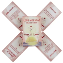 Love Message Oracle Cards Fortune-Telling Tarot Divination Edition Creativity Board Game Deck Leave Your Fears Behind - Pink - View 3