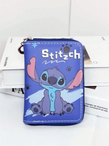 Disney Stitch Wallet, Girl's Wallet, Cartoon Coin Purse, Card Holder, Zipper Pouch, Single Zipper Pouch, Double Zipper Pouch, Best Gift For Family And Friends, Utility Bag, Girls Wallet, Bag - Multicolor - View 9