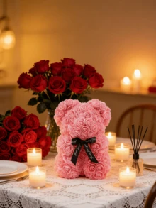 Gấu bông hoa hồng lãng mạn, Gấu bông hoa hồng nhân tạo vĩnh cửu, Tạo không khí lãng mạn, Món quà lý tưởng cho Ngày Valentine, Kỷ niệm, Đám cưới, Trang trí nhà cửa, Quà tặng Ngày Valentine, Gấu bông nhiều màu sắc và kiểu dáng, Quà tặng cho người lớn tuổi, Quà tặng Ngày của Mẹ, Thích hợp để tặng cho người thân yêu, đối tác, bạn bè và gia đình. - Nhiều màu - Xem 3