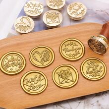 BAOFALI 1pc 25mm Clock Gear Pattern Removable Brass Head Classic Wax Seal Stamp, Suitable For Decorating Cards, Envelopes, Invitations, Packages, Wedding Invitation Wax Seal - Gift Wrapping Wax Seal Stamp - one-size - View 3