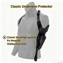 Concealed Tactical Hunting Underarm Holster, Made Of Genuine Leather, Suitable For Various Gun Types, Essential For Holster Enthusiasts And Role-Playing Game Players
