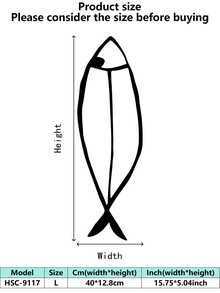 1 pieza (20-60cm), Decoración de pared de pez de metal estilizado, con diseños de peces de patrones negros detallados, en un estilo minimalista artístico, ideal para amantes de la decoración del hogar moderna, tema minimalista acuático - perfecto para Halloween/Navidad/Día del Niño, fiestas en el hogar/proyectos DIY/inauguraciones de casa, cocina/sala de estar/dormitorio/balcón, primavera/verano, colgante decorativo - Multicolor - Ver 36