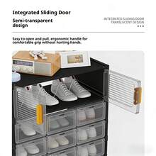 3/4/5/6/7 Tier Shoe Rack, Suitable For Wardrobe, Plastic Shoe Rack, Shoe Storage Box, Stackable Transparent Door Shoe Box, Easy To Assemble Shoe Cabinet, Accessories For Living Room Entryway, Bedroom And Dorm, Storage And Organization. Kitchen Storage Shelf, Living Room Toy Rack, Bedside Cabinet, Christmas Gift, Storage Box - Multicolor - View 10
