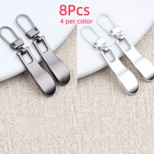 Wellenförmige abnehmbare Metallreißverschlusszipper, Ersatz-Reißverschlussgleiter für Taschen, Schuhe, Kleidung, DIY Nähzubehör - Verschiedenfarbig - Übersicht 30