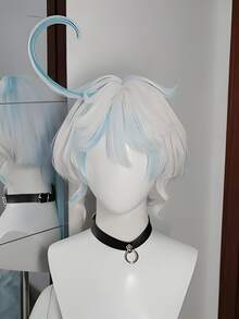 1 chiếc vòng cổ choker bằng kim loại và da có thể điều chỉnh kích thước, kiểu dáng anime, thích hợp cho cosplay, Halloween, mặc hàng ngày, ngày Valentine và các dịp khác. - Nhiều màu - Xem 3