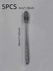 Poder de Limpeza de 360 Graus: 1 Peça Escova de Silicone para Xícaras para Remoção Fácil de Manchas de Chá, Cozinha, Banheiro, Casa, Suprimentos Domésticos - Multicolorido - Visão 13