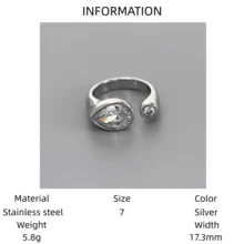 VKHK 1pc Luxury 18K Gold Plated Stainless Steel Sparkling Zirconia Water Drop Decor Single Ring, Suitable For Women Wedding Wear & Gift - Diamond Ring - View 11