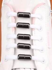 QKC 5双装铝制男女鞋带扣金属鞋带锁儿童成人免系懒人鞋带胶囊扣配件 - 彩色 - 查看 4