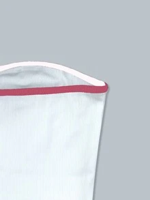 UREREM 夏季性感修身露肩无肩带上衣搭配紧身半裙套装，180克针织面料 - 玫紅色 - 查看 4