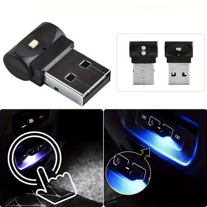 1pc Mini USB 7-Color Adjustable Decorative Atmosphere Light, Soft Glow Ambient Lamp, USB Interface, Computer Decor Lighting Accessory