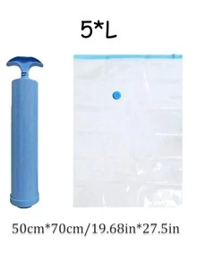 超大真空收纳袋套装,含1个手动气泵 - 节省空间,密封压缩,防尘防潮,适用于衣物和床上用品,是宿舍、衣柜和搬家的理想之选。 - 彩色 - 查看 14