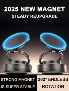 360° Rotating Magnetic Phone Holder - Vacuum Magnetic Phone Holder, Magnetic Car Phone Holder, Magsafe Strong Suction Holder, Suitable For Car/Mirror/Gym/Shower/Smooth Surface, Compatible With All Smartphones, Compatible With IPhone, Android Phones, Birthday Gift, Car Accessories For Family And Friends, Car Phone Holder Compatible With IPhone, Android Phone, Gift For Birthday, Family, Friends Gifts Birthday Driving Strong Load-Bearing - Multicolor - View 3