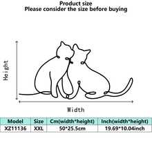 Tượng mèo treo tường bằng kim loại phong cách Art Deco - 1 tác phẩm nghệ thuật hình mèo tuyến tính, hình bóng mèo duyên dáng, trang trí tường trong nhà và ngoài trời trang nhã, món quà tân gia lý tưởng. - Nhiều màu - Xem 16