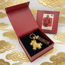 1pc Chinese New Year Horse Theme Keychain/Phone Strap/Bag Charm, Designs Include "Overnight Wealth", "Instant Riches", "Immediate Prosperity"; Keychain, New Year Gift, Gift For Relatives, Close Friends, And Back To School - Multicolor - View 3