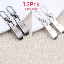 Wellenförmige abnehmbare Metallreißverschlusszipper, Ersatz-Reißverschlussgleiter für Taschen, Schuhe, Kleidung, DIY Nähzubehör - Verschiedenfarbig - Übersicht 16