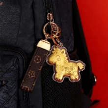 1pc Chinese New Year Horse Theme Keychain/Phone Strap/Bag Charm, Designs Include "Overnight Wealth", "Instant Riches", "Immediate Prosperity"; Keychain, New Year Gift, Gift For Relatives, Close Friends, And Back To School - Multicolor - View 10