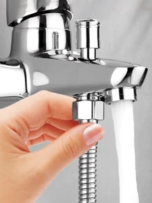 1pc Triple Shower Faucet, Bathroom Switch Hot And Cold Faucet, Concealed Bath Mixing Valve, Electric Water Heater Shower Valve Wall-Mounted Zinc Alloy Shower Faucet - Hot & Cold Water, Ceramic Valve For Bathroom, Toilet, Bathtub - Chrome Finish - Multicolor - View 7