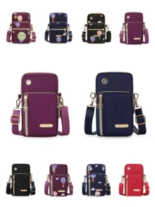 Women's Fashion Multi-Zipper Phone Bag With Metal Decor Wristlet Crossbody Arm Bag Handheld Wallet Purse For Women Wallet Purse Wallet Small Wallet Bags Ladies Sling Sling Bag Women Mini Wallet Purses For Woman Wallet For Ladies - Multicolor - View 3
