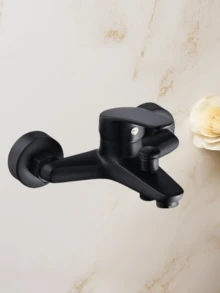 1pc Triple Shower Faucet, Bathroom Switch Hot And Cold Faucet, Concealed Bath Mixing Valve, Electric Water Heater Shower Valve Wall-Mounted Zinc Alloy Shower Faucet - Hot & Cold Water, Ceramic Valve For Bathroom, Toilet, Bathtub - Chrome Finish - Multicolor - View 9