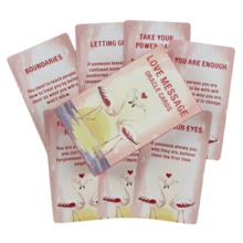 Love Message Oracle Cards Fortune-Telling Tarot Divination Edition Creativity Board Game Deck Leave Your Fears Behind - Pink - View 1