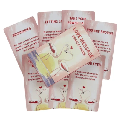 Love Message Oracle Cards Fortune-Telling Tarot Divination Edition Creativity Board Game Deck Leave Your Fears Behind
