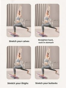 小腿拉伸器和踝背屈训练器，可折叠可调节腿部肌肉按摩拉伸板，便携式家用健身器材 - 彩色 - 查看 8