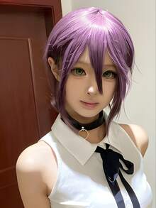 1 chiếc vòng cổ choker bằng kim loại và da có thể điều chỉnh kích thước, kiểu dáng anime, thích hợp cho cosplay, Halloween, mặc hàng ngày, ngày Valentine và các dịp khác. - Nhiều màu - Xem 5